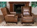 Bernhardt Pair Of Luxurious Reclining Leather Upholstered Lounge Chairs