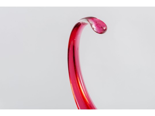 Chalet Canada Cranberry Art Glass Vase