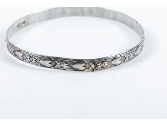 Three Incised Sterling Silver Bracelets 