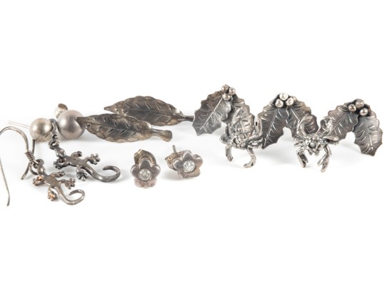 Fun Figural Sterling Silver Earrings