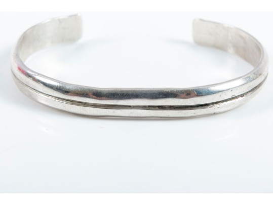 Three Incised Sterling Silver Bracelets 
