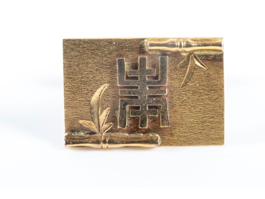 14K Gold Asian Cufflinks