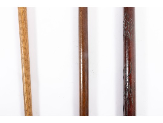 Three Vintage Wood Canes