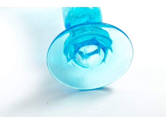 Tiffin Glass Brilliancy Candlestick In Sky Blue