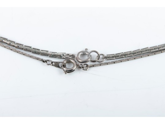 Pair Of Costume Jewelry Metal Chains