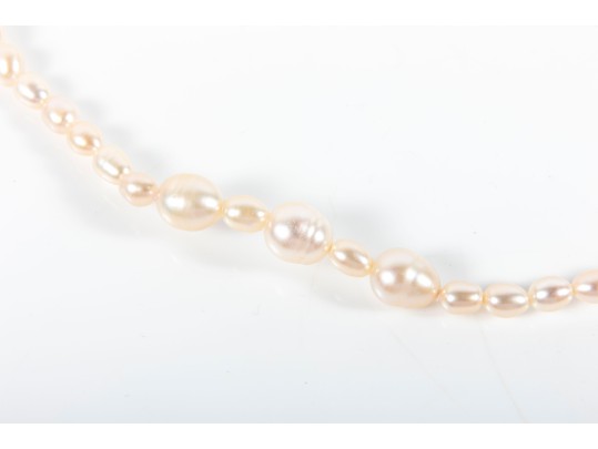 Elegant Warm-White Cultured Pearl Wrap Necklace