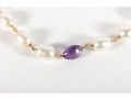 Sterling Silver Cultured Pearl, Amethyst, And Iolite Necklaces