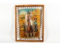 Dax Cordrau Western Oil On Leather Painting