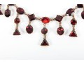 9k Gold Lovely Antique Victorian Foil Backed Garnet Fringe Choker Necklace