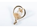 Franklin Mint 14k Yellow Gold Cultured Pearl Butterfly-Motif Earrings And Pendant