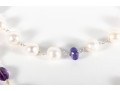 Sterling Silver Cultured Pearl, Amethyst, And Iolite Necklaces