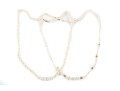 Knotted Cultured Pearl Necklaces, One On A 14k Yellow Gold Clasp