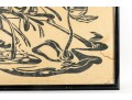 Oil On Rice Paper Belize City Plants Framed Art