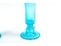 Tiffin Glass Brilliancy Candlestick In Sky Blue