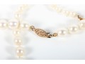 Knotted Cultured Pearl Necklaces, One On A 14k Yellow Gold Clasp