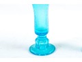 Tiffin Glass Brilliancy Candlestick In Sky Blue