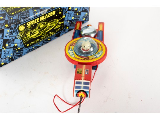 Vintage Fisher Price Space Blazer & Toy Town Toys