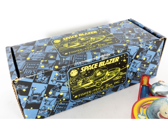 Vintage Fisher Price Space Blazer & Toy Town Toys