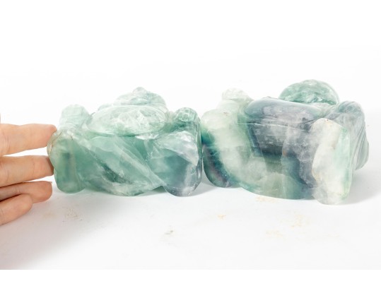 Green Flourite Budai Carvings 