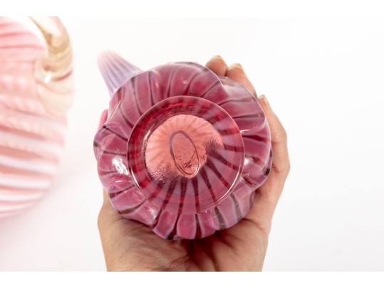 Four Cranberry Glass Items (Including Fenton)