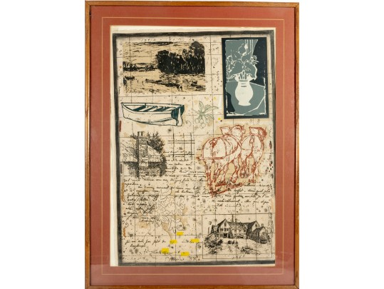 Michael Eizemann (Israel, B. 1934) Framed Lithograph Print