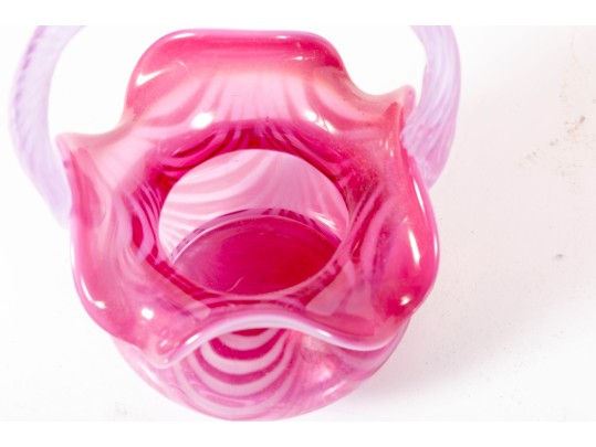 Four Cranberry Glass Items (Including Fenton)