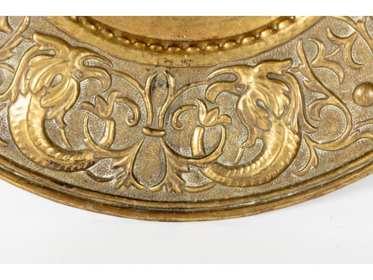 Commemorative Brass Relief Plate Honoring Antonio Grimani