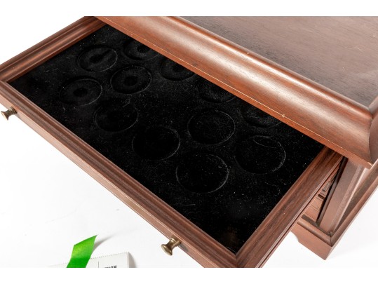 Mahogany 5 Drawer Coin Collectors Box Case