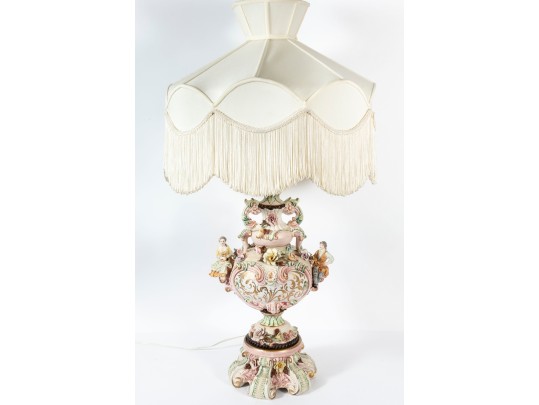 Vintage Italian Benrose Porcelain Table Lamps