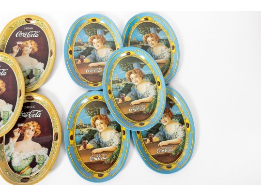 1973 CocaCola Reproduction Advertising Tin Trays