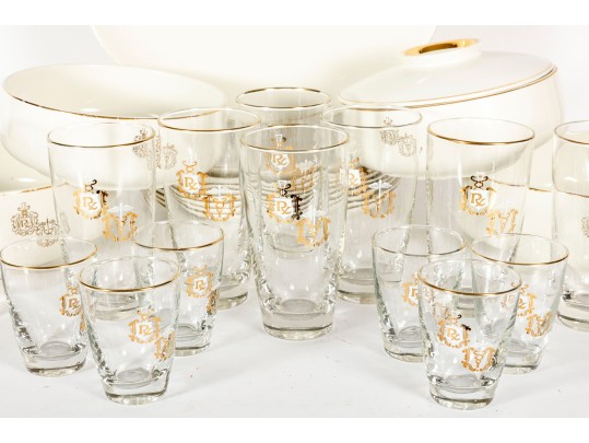 Hall China Rx Pharmacy Ceramic Dinnerware & Barware Set