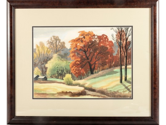 Gale Stockwell (American, B. 1907 - 1983) Original Watercolor Painting
