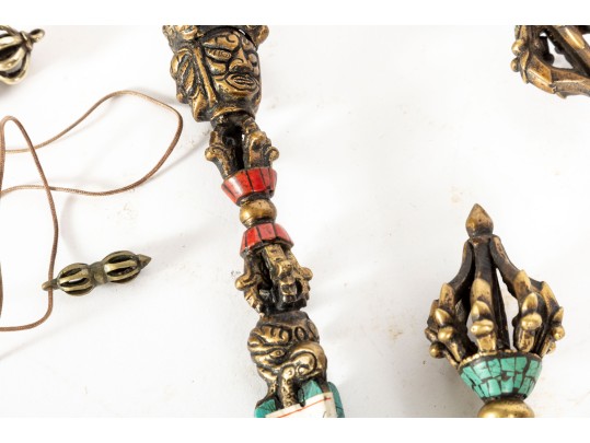 Tibetan Dorje Vajra Pestles & Phurba Dagger