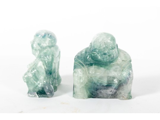 Green Flourite Budai Carvings 
