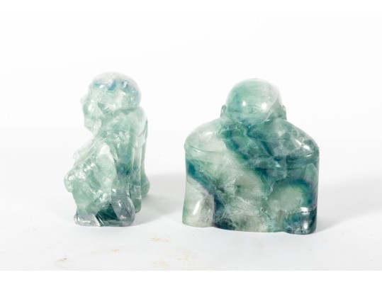 Green Flourite Budai Carvings 