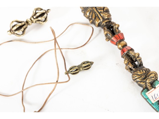 Tibetan Dorje Vajra Pestles & Phurba Dagger