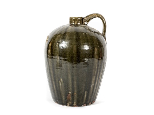 Meader's Family (20th Century) Folk Art Pottery Jug