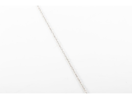 10k White Gold Tanzanite Set Ribbon Motif Pendant Necklace