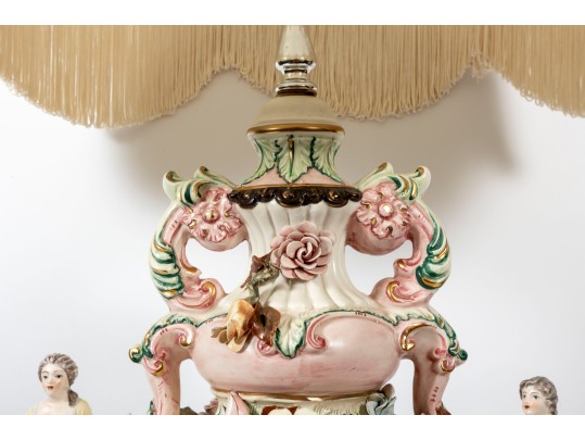 Vintage Italian Benrose Porcelain Table Lamps