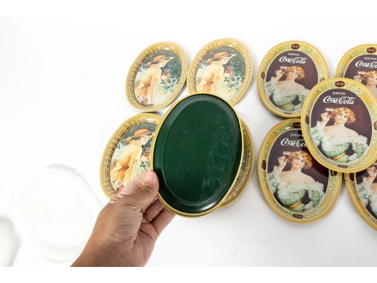 1973 CocaCola Reproduction Advertising Tin Trays