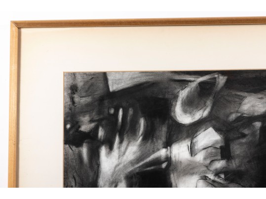 Abstract Monochrome Framed Ink Print 