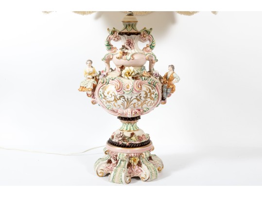 Vintage Italian Benrose Porcelain Table Lamps