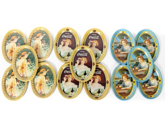 1973 CocaCola Reproduction Advertising Tin Trays