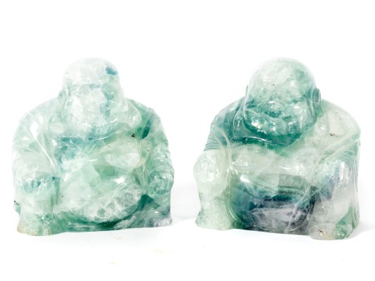 Green Flourite Budai Carvings 