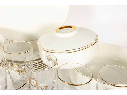 Hall China Rx Pharmacy Ceramic Dinnerware & Barware Set