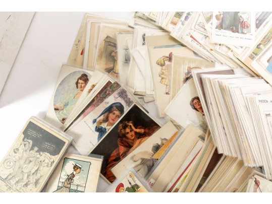 Large Collection Of Vintage Written Postcards