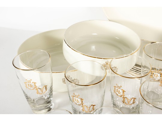Hall China Rx Pharmacy Ceramic Dinnerware & Barware Set