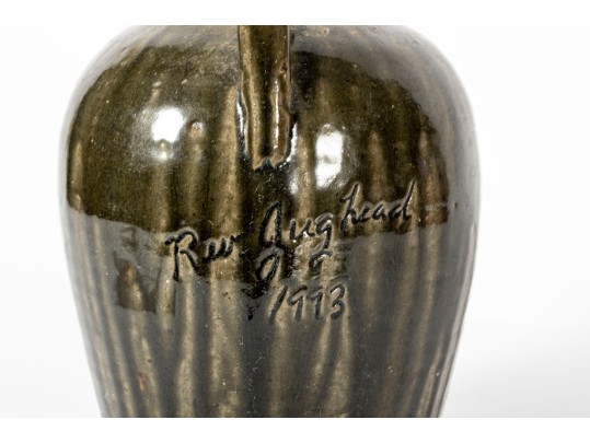 Meader's Family (20th Century) Folk Art Pottery Jug