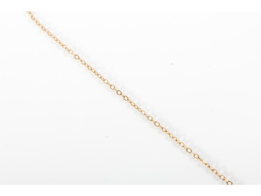 !4K Yellow Gold Necklace With Glass Beads