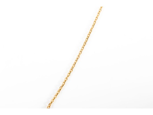 14k Yellow Gold Dainty Glass Evil Eye Pendant Necklace